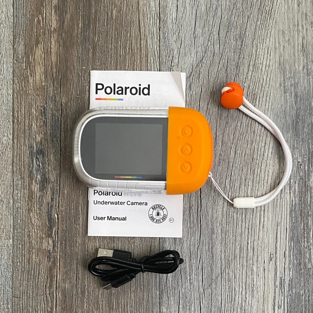Polaroid Orange and White Underwater Camera